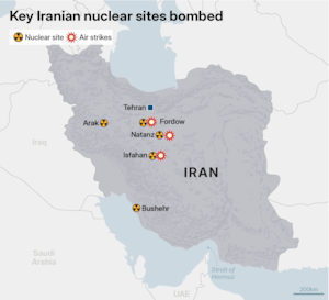 What did Iran say about nuclear damage and radiation after US strikes?