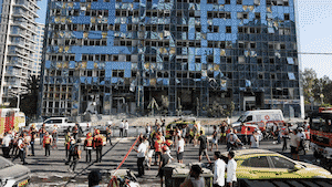 Huge explosions heard as 'major Iranian rocket attack' hits Israel
