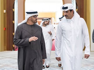 President Sheikh Mohamed meets Emir of Qatar in Doha
