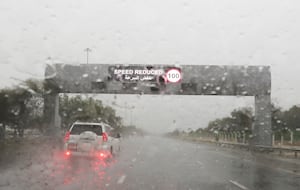 Abu Dhabi Police urge caution on roads amid heavy summer rain 