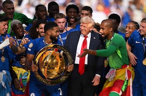 Chelsea share stage with Donald Trump after winning Club World Cup final